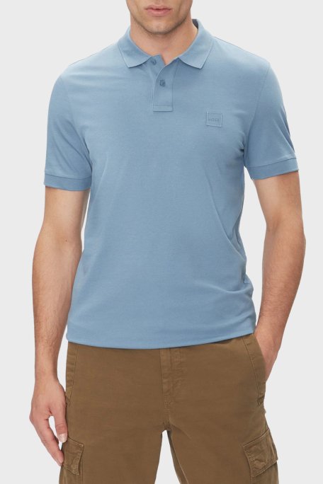 Boss Streç Pamuklu Slim Fit Düğmeli Erkek Polo Yaka T Shirt 50507803 462 MAVİ - 6