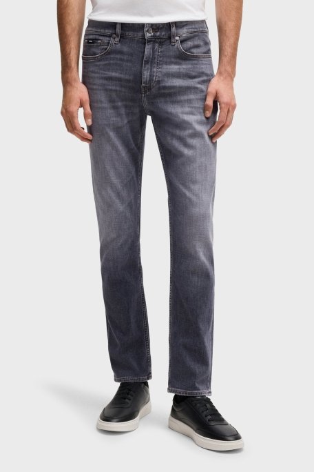 Boss Streç Pamuklu Slim Fit Düz Paça Jeans Erkek Kot Pantolon 50532606 021 ANTRASİT - 1