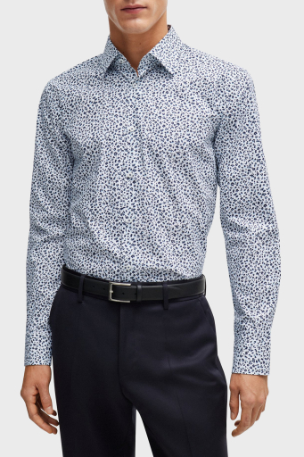 Boss Streç Pamuklu Slim Fit Erkek Gömlek 50512664 410 LACİVERT - 7