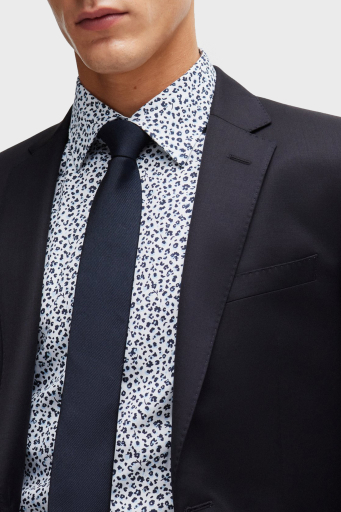 Boss Streç Pamuklu Slim Fit Erkek Gömlek 50512664 410 LACİVERT - 10