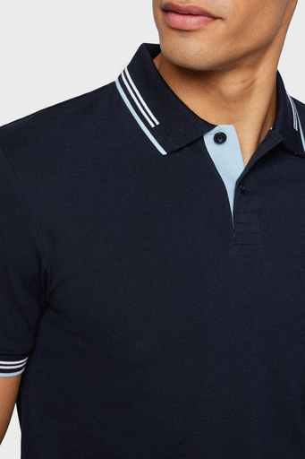 Boss Streç Pamuklu Slim Fit Erkek Polo T Shirt 50469245 408 LACİVERT - 4