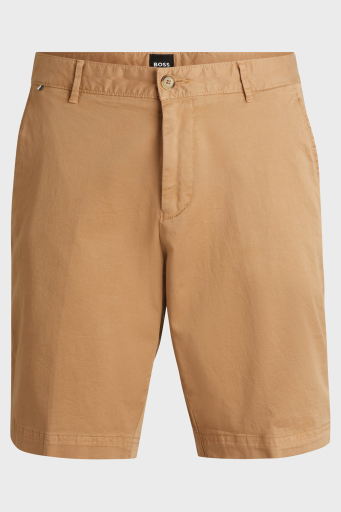 Boss Streç Pamuklu Slim Fit Gabardin Erkek Short 50512524 260 BEJ - 5
