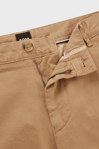 Boss Streç Pamuklu Slim Fit Gabardin Erkek Short 50512524 260 BEJ - 6