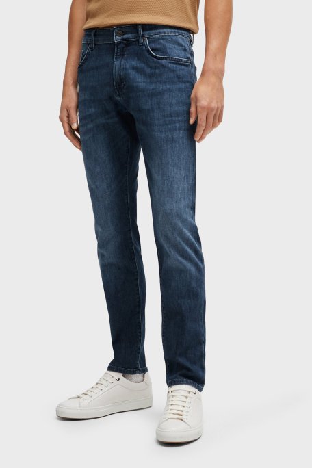 Boss Streç Pamuklu Slim Fit Jeans Erkek Kot Pantolon 50513620 431 LACİVERT - 1