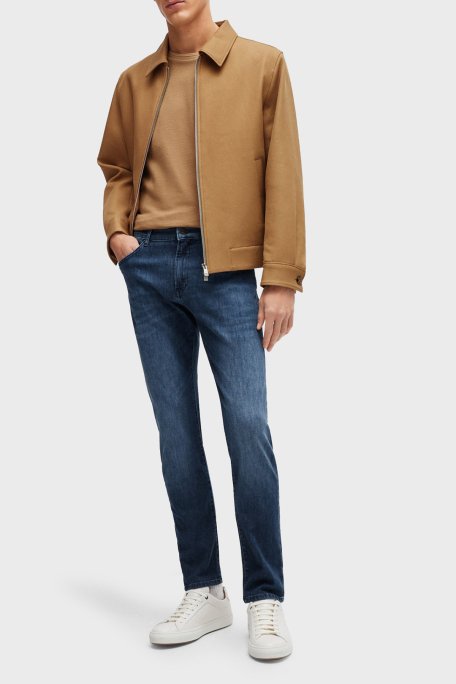 Boss Streç Pamuklu Slim Fit Jeans Erkek Kot Pantolon 50513620 431 LACİVERT - 2
