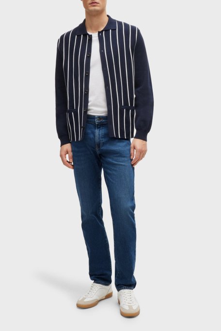 Boss Streç Pamuklu Slim Fit Jeans Erkek Kot Pantolon 50513622 437 LACİVERT - 2