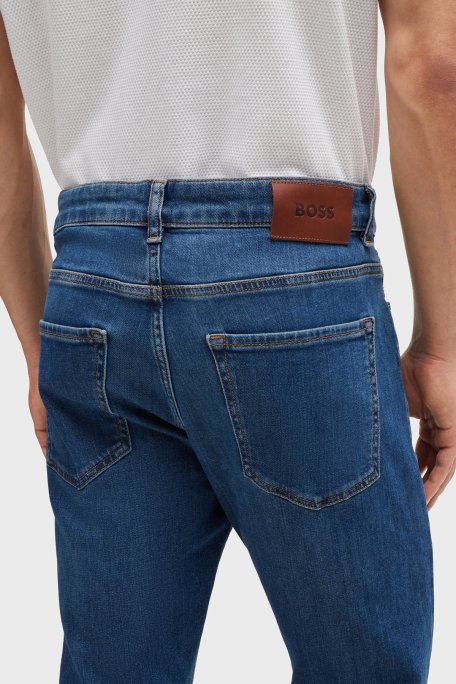 Boss Streç Pamuklu Slim Fit Jeans Erkek Kot Pantolon 50513622 437 LACİVERT - 4