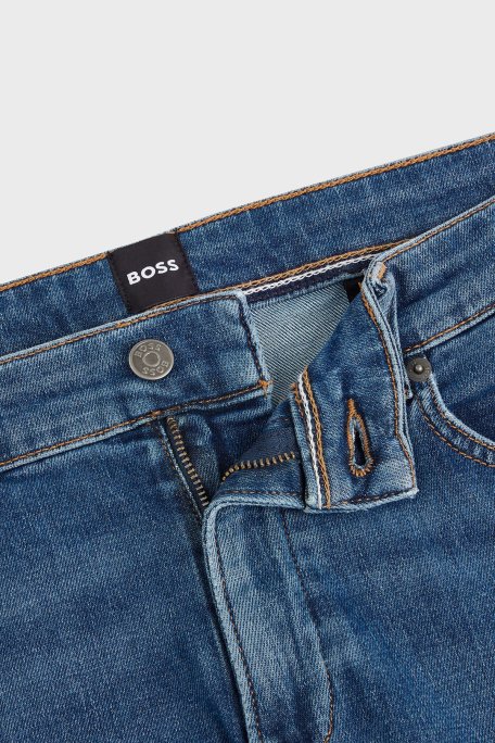 Boss Streç Pamuklu Slim Fit Jeans Erkek Kot Pantolon 50513622 437 LACİVERT - 6