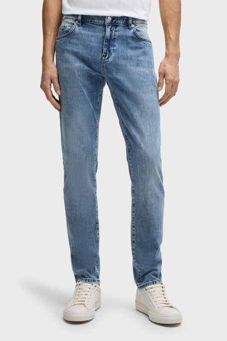 Boss Streç Pamuklu Slim Fit Jeans Erkek Kot Pantolon 50513631 441 MAVİ - 1