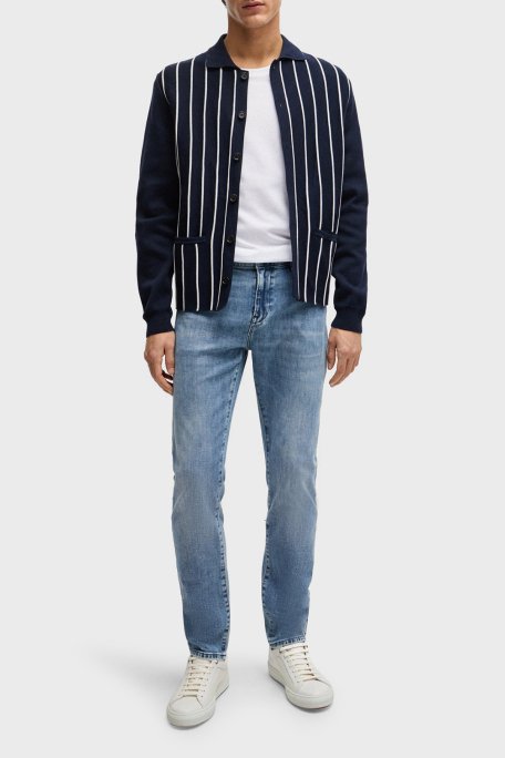 Boss Streç Pamuklu Slim Fit Jeans Erkek Kot Pantolon 50513631 441 MAVİ - 2