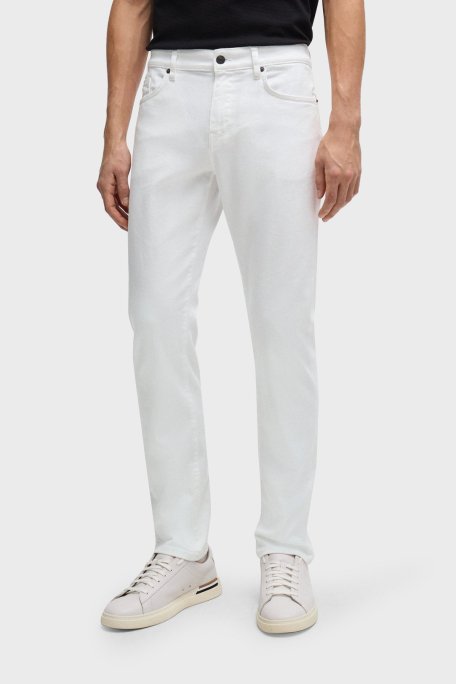 Boss Streç Pamuklu Slim Fit Jeans Erkek Kot Pantolon 50514321 100 BEYAZ - 1