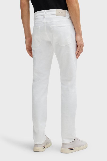 Boss Streç Pamuklu Slim Fit Jeans Erkek Kot Pantolon 50514321 100 BEYAZ - 3