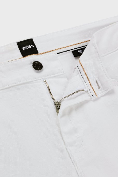 Boss Streç Pamuklu Slim Fit Jeans Erkek Kot Pantolon 50514321 100 BEYAZ - 6
