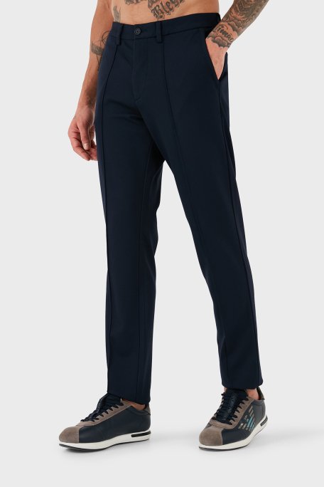 Boss Streç Pamuklu Slim Fit Normal Bel Daralan Paça Çimalı Erkek Pantolon 50528394 404 LACİVERT - 2