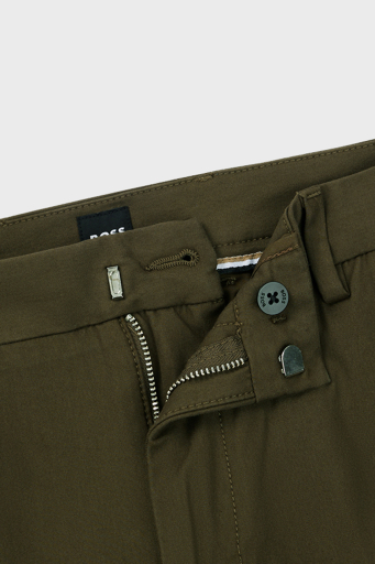 Boss Streç Pamuklu Slim Fit Normal Bel Düz Paça Erkek Pantolon 50487754 361 HAKİ - 3