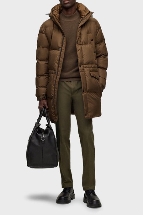 Boss Streç Pamuklu Slim Fit Normal Bel Düz Paça Erkek Pantolon 50487754 361 HAKİ - 2