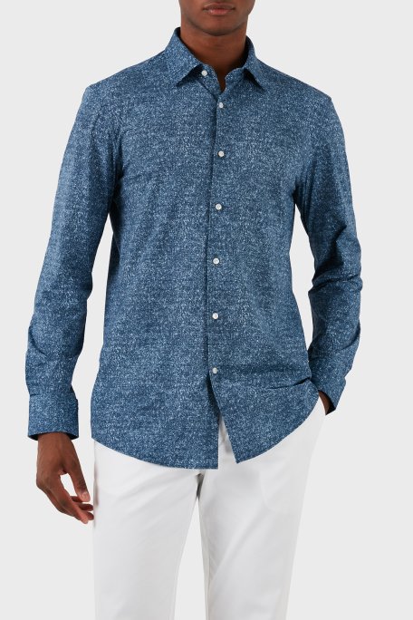 Boss Streç Regular Fit Erkek Gömlek 50513462 460 LACİVERT - 1
