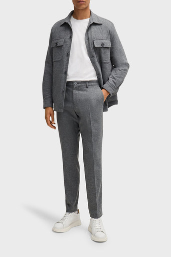 Boss Streç Yün Karışımlı Slim Fit Dar Paça Kumaş Erkek Pantolon 50530644 042 GRİ - 7