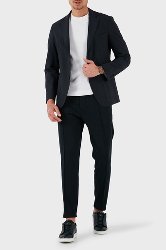 Boss Streç Yün Karışımlı Slim Fit Yırtmaçlı Apaş Yaka Nefes Alabilen Blazer Erkek Ceket 50535038 404 LACİVERT - 3