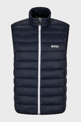 Boss Su Geçirmez Regular Fit Dik Yaka Erkek Yelek 50472473 402 LACİVERT - 6