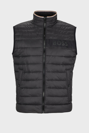 Boss Su Geçirmez Regular Fit Dik Yaka Şişme Erkek Yelek 50464300 001 SİYAH - 6