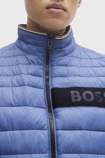 Boss Su Geçirmez Regular Fit Dik Yaka Şişme Erkek Yelek 50464300 479 MAVİ - 7