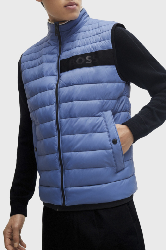 Boss Su Geçirmez Regular Fit Dik Yaka Şişme Erkek Yelek 50464300 479 MAVİ - 9