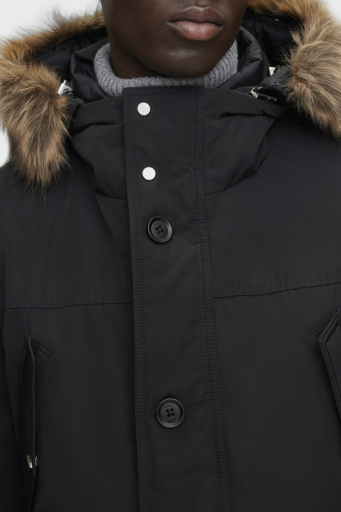Boss Su İtici Çıkarılabilir Kapüşonlu Kuş Tüyü Dolgulu Regular Fit Erkek Mont 50499371 001 SİYAH - 10