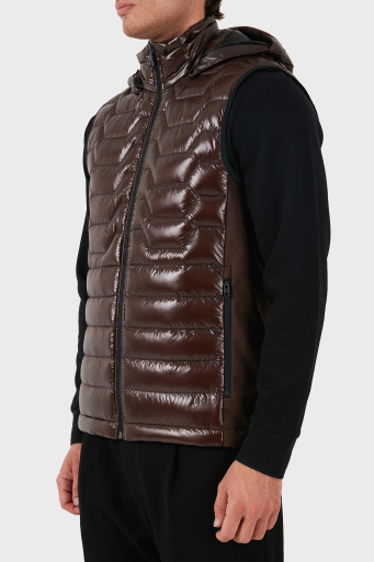 Boss Su İtici Regular Fit Kapüşonlu Kuş Tüyü Dolgulu Şişme Erkek Yelek 50517763 213 KAHVE - 11
