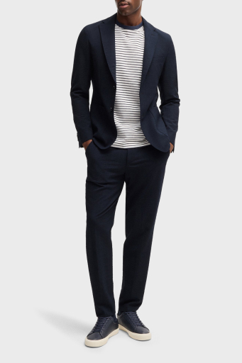 Boss Tapered Fit Normal Bel Daralan Paça Erkek Pantolon 50540791 404 LACİVERT - 8