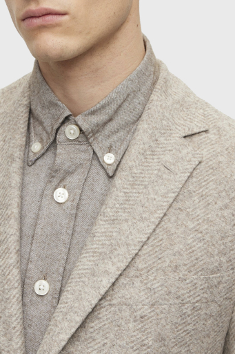 Boss Yün Karışımlı Regular Fit Blazer Erkek Ceket 50502515 131 BEJ - 11