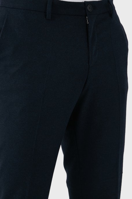 Boss Yünlü Streç Flanel Slim Fit Normal Bel Erkek Pantolon 50530644 405 LACİVERT - 5