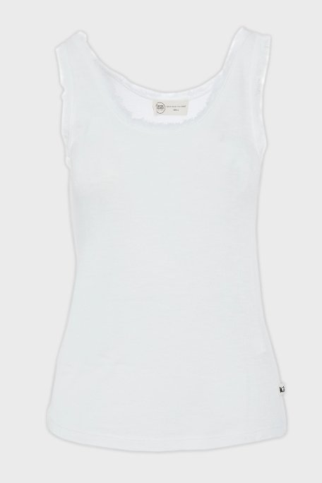 BSB Pamuk Karışımlı Regular Fit Yuvarlak Yaka Basic Bayan Top 053-210131.002 BEYAZ - 6