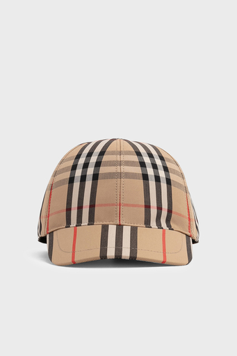 Burberry Ekoseli Pamuklu Çocuk Şapka 8015737 ARCHIVE BEIGE BEJ - 1