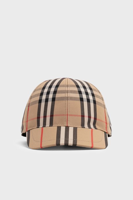 Burberry Ekoseli Pamuklu Çocuk Şapka 8015737 ARCHIVE BEIGE BEJ - 1
