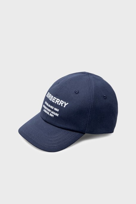 Burberry Pamuklu Çocuk Şapka 8049541 MIDNIGHT NAVY/CHK LACİVERT - 1