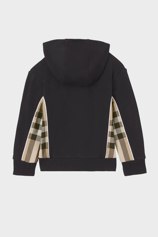 Burberry - Burberry Pamuklu Fermuarlı Kapüşonlu Çocuk Sweat 8047427 BLACK SİYAH (1)