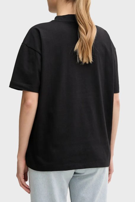 Calvin Klein % 100 Pamuk Boyfirend Fit Sıfır Yaka J20J225539BEH Bayan T Shirt J20J225539 BEH SİYAH - 3
