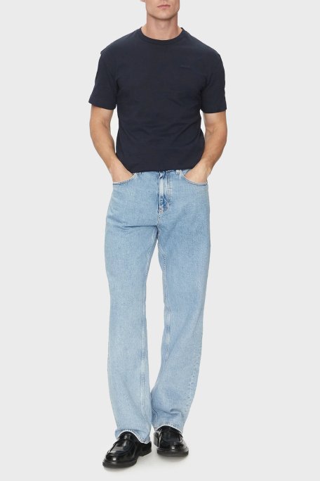 Calvin Klein % 100 Pamuk Comfort Fit Bisiklet Yaka K10K112749CEF Erkek T Shirt K10K112749 CEF LACİVERT - 2