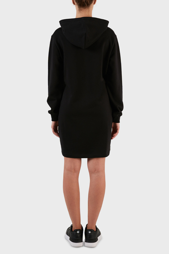 Calvin Klein % 100 Pamuk Logolu Bağcık Detaylı Kapüşonlu Sweat Bayan Elbise J20J219928 BEH SİYAH - 5