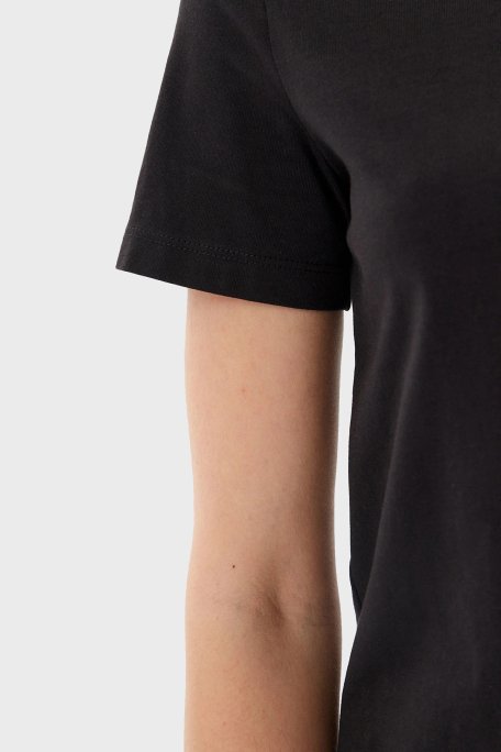 Calvin Klein % 100 Pamuk Regular Fit Bisiklet Yaka J20J225243BEH Bayan T Shirt J20J225243 BEH SİYAH - 5