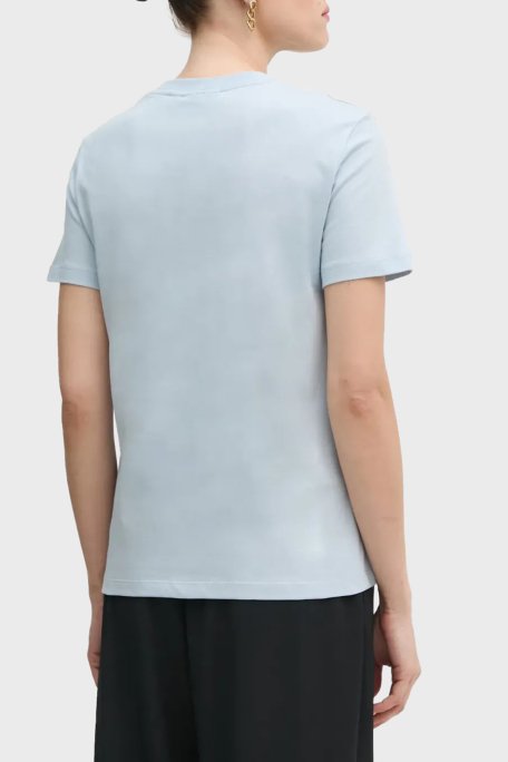 Calvin Klein % 100 Pamuk Regular Fit Bisiklet Yaka J20J225243CUI Bayan T Shirt J20J225243 CUI AÇIK MAVİ - 3