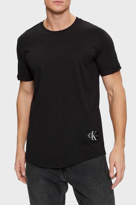 Calvin Klein % 100 Pamuk Regular Fit Bisiklet Yaka J30J323482BEH Erkek T Shirt J30J323482 BEH SİYAH - 1