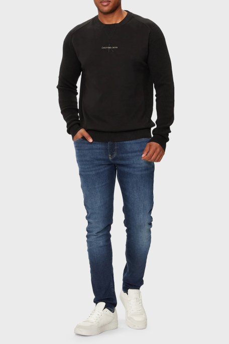 Calvin Klein % 100 Pamuk Regular Fit Bisiklet Yaka J30J3256710GM Erkek Kazak J30J325671 0GM SİYAH - 2