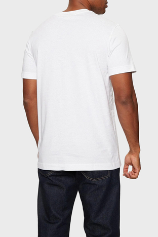 Calvin Klein - Calvin Klein % 100 Pamuk Regular Fit Bisiklet Yaka J30J327100YAF Erkek T Shirt J30J327100 YAF BEYAZ (1)