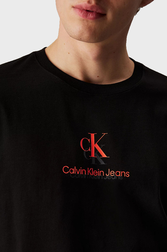 Calvin Klein % 100 Pamuk Regular Fit Bisiklet Yaka J30J327469BEH Erkek T Shirt J30J327469 BEH SİYAH - 4