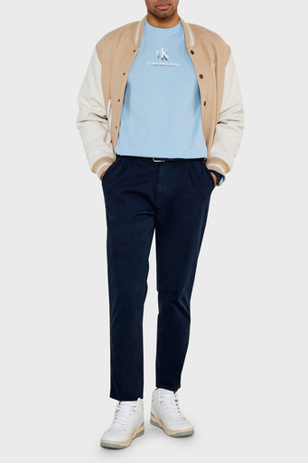 Calvin Klein % 100 Pamuk Regular Fit Bisiklet Yaka J30J327469CBR Erkek T Shirt J30J327469 CBR AÇIK MAVİ - 3