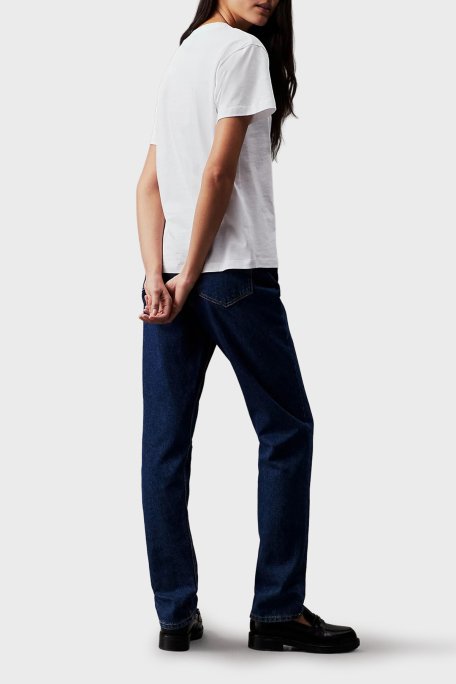 Calvin Klein % 100 Pamuk Regular Fit Bisiklet Yaka K20K205448YAF Bayan T Shirt K20K205448 YAF BEYAZ - 3
