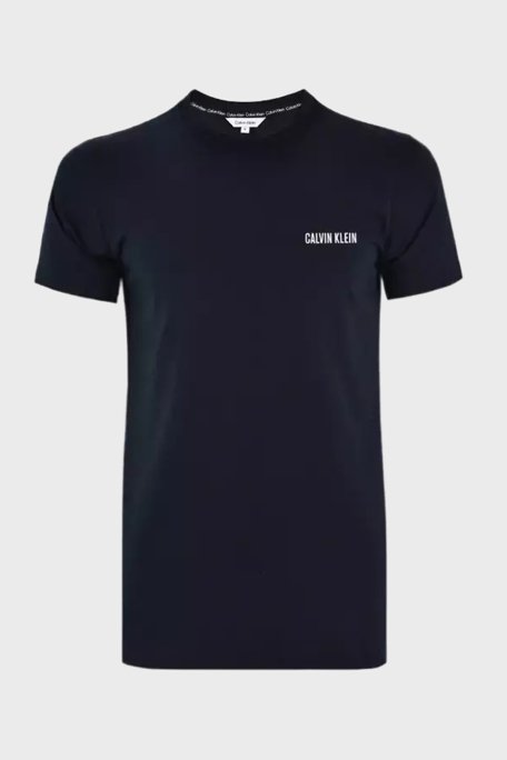 Calvin Klein % 100 Pamuk Regular Fit Bisiklet Yaka KM0KM01146CEF Erkek T Shirt KM0KM01146 CEF LACİVERT - 1