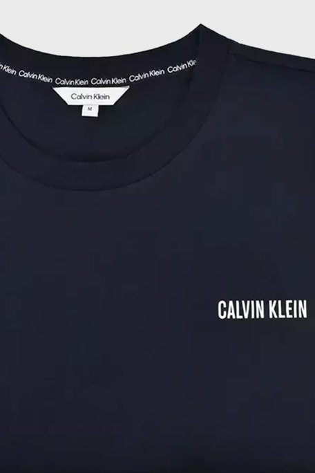 Calvin Klein % 100 Pamuk Regular Fit Bisiklet Yaka KM0KM01146CEF Erkek T Shirt KM0KM01146 CEF LACİVERT - 3